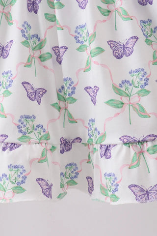 Enchanted Butterfly Applique Ruffle Shorts Set