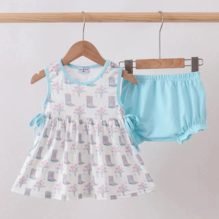 Boots in Bloom Ruffle Bloomer Set