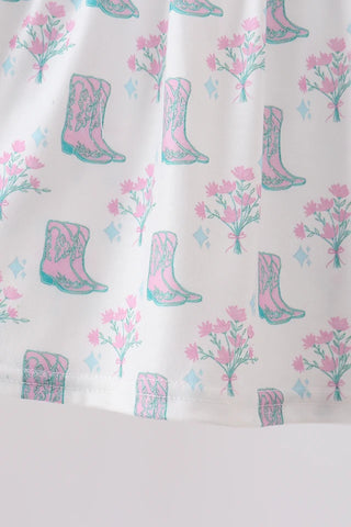 Boots in Bloom Ruffle Bloomer Set