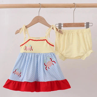 Pinch of Summer Crab Girl Bloomer Set