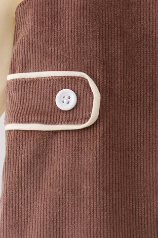Presley Brown Corduroy Boy JonJon Set