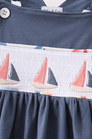 Sailor’s Cove Smocked Ruffle Shorts Set