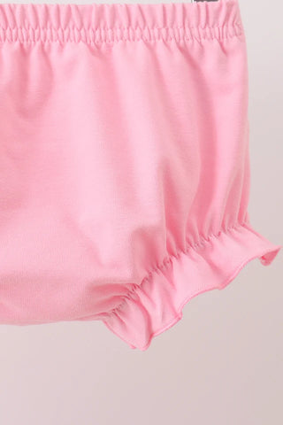 Seashell Bows Pink Ruffle Bloomer Set