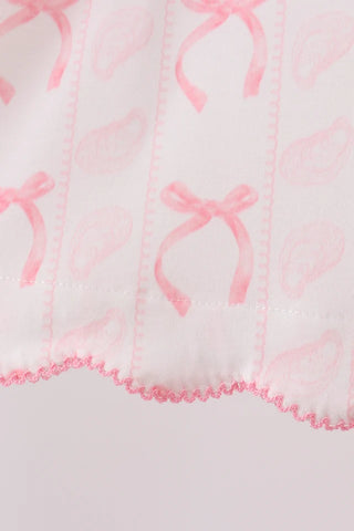 Seashell Bows Pink Ruffle Bloomer Set