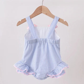 Bristol Blue Ruffle One-Piece Swimsuit