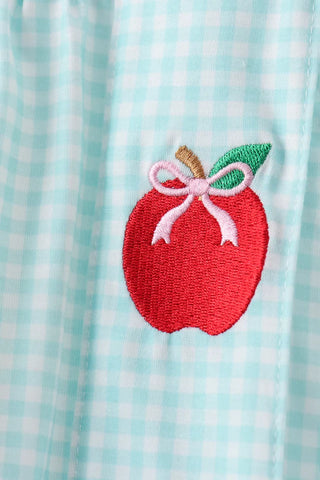 Crisp Apple Lattice Smocked Ruffle Shorts Set