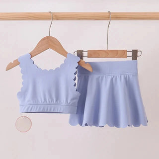 Ashley Violet Scalloped Yoga Skorts Set