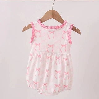 Seashell Bows Pink Ruffle Bubble