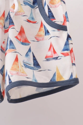 Sailor’s Cove Embroidered Boy Shorts Set