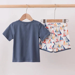 Sailor’s Cove Embroidered Boy Shorts Set