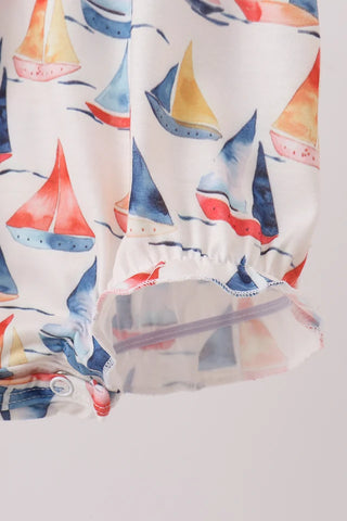 Sailor’s Cove Embroidered Ruffle Bubble