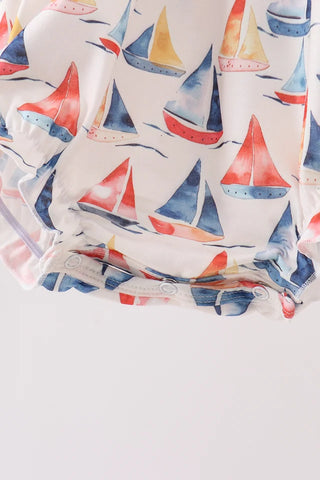 Sailor’s Cove Embroidered Ruffle Bubble