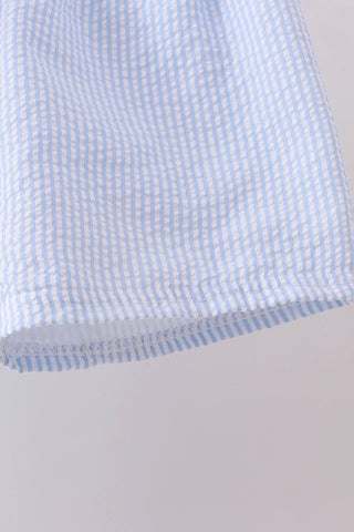 Shoreline Crab Seersucker Boy Shorts Set