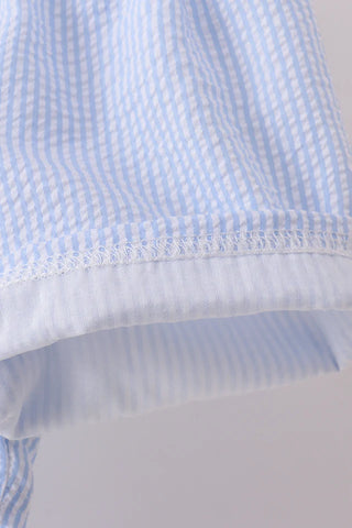 Shoreline Crab Seersucker Boy Shorts Set