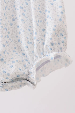 Baylor Blue Floral Embroidered Bubble