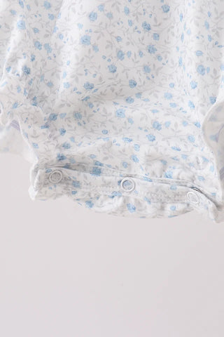 Baylor Blue Floral Embroidered Bubble