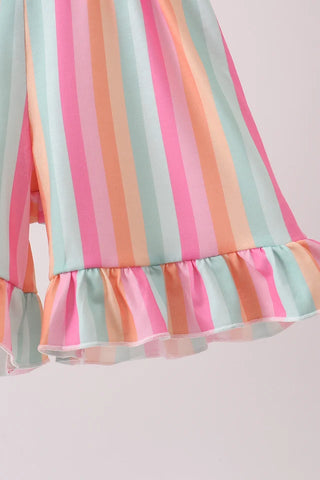 Rainbow Retro Ruffle Jumpsuit