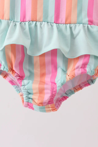 Rainbow Retro One-Piece Swimsuit