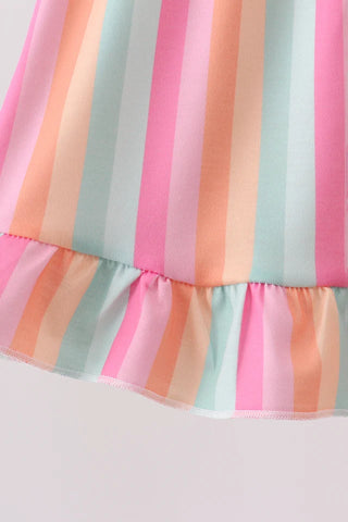 Rainbow Retro Ruffle Bloomer Set