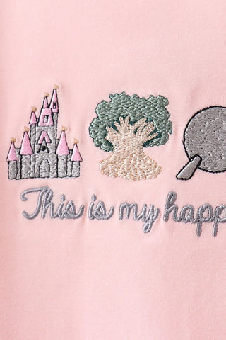 Happy Place Park Days Embroidered Ruffle Skorts Set