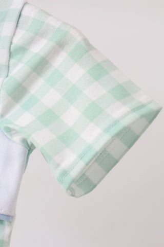 Caddie Club Gingham Boy Romper
