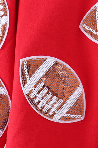 Sideline Red Sparkle Mom & Me Top
