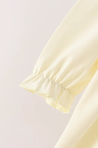 Jovie Cream Smocked Bow Dress