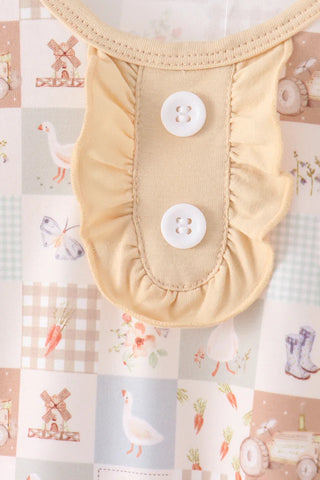 Little Farmstead Patchwork Ruffle Romper