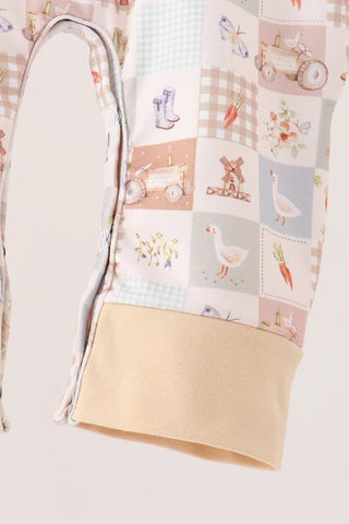 Little Farmstead Patchwork Ruffle Romper