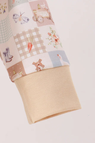 Little Farmstead Patchwork Ruffle Romper