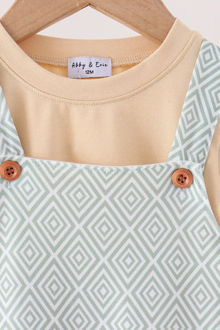 Beckett Sage Geo 2pc Boy Romper Set
