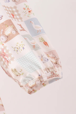 Little Farmstead Patchwork Ruffle Dress