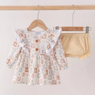 Little Farmstead Patchwork Ruffle Bloomer Set