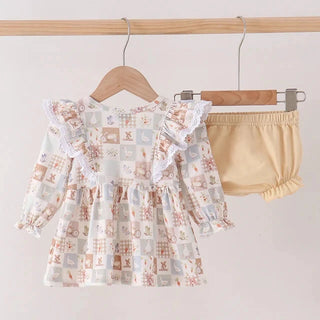 Little Farmstead Patchwork Ruffle Bloomer Set