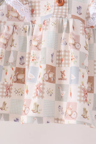 Little Farmstead Patchwork Ruffle Bloomer Set