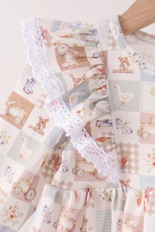 Little Farmstead Patchwork Ruffle Bloomer Set