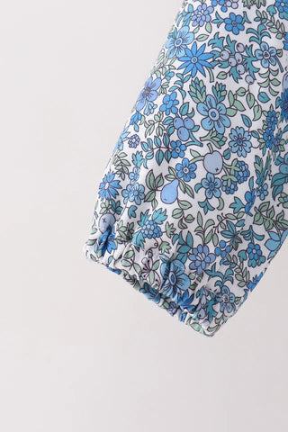 Kensington Teal Floral Print Mom & Me Skorts Set