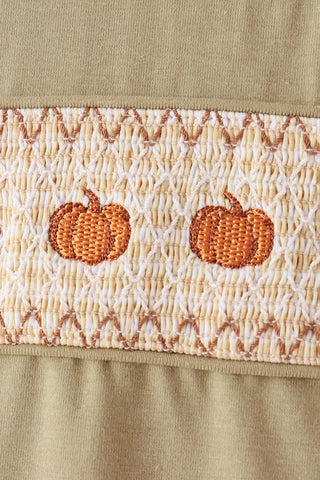 Vintage Pumpkin Smocked Boy Top