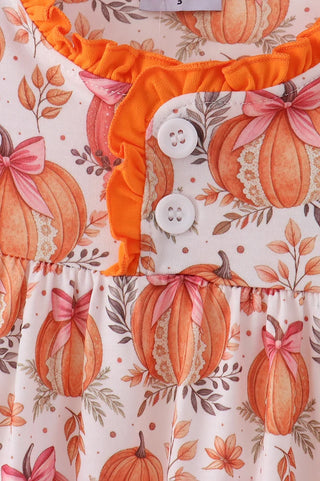 Darling Pumpkin Patch Ruffle Dress