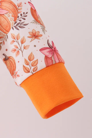 Darling Pumpkin Patch Ruffle Romper