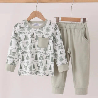 Pine & Whitetail Boy Jogger Set
