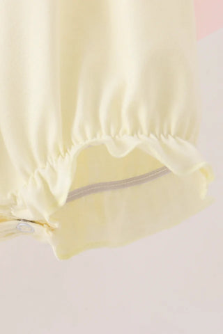 Jovie Cream Smocked Bow Bubble