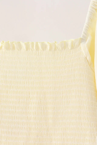 Jovie Cream Smocked Women’s Tiered Dress