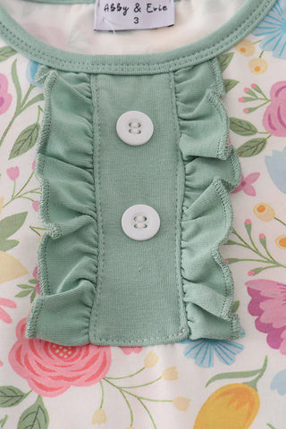 Ivy Bloom Floral Print Ruffle Dress