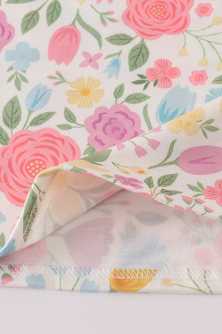 Ivy Bloom Floral Print Ruffle Dress