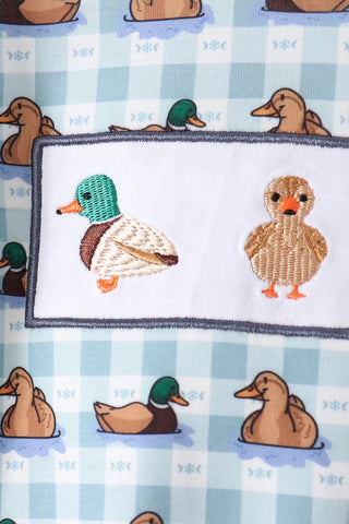Mallard Morning Embroidered Ruffle Romper