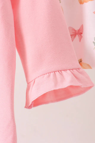 Pumpkin Bow Cottage Ruffle Bloomer Set