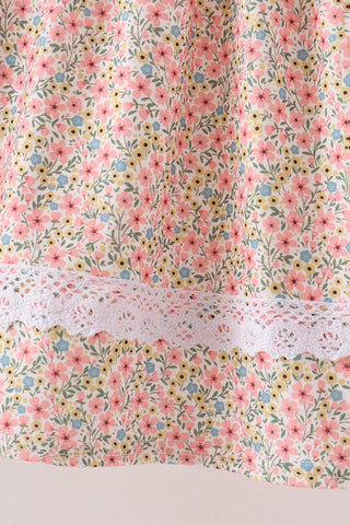 Morgan Floral Smocked Lace Ruffle Dress