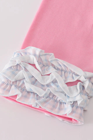 Donald & Friends Embroidered Pink Ruffle Pants Set