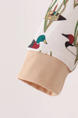 Mallard Landing Embroidered Boy Bubble